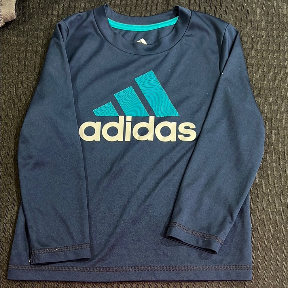 Adidas Navy Long Sleeve Tee EUC toddler size 2T